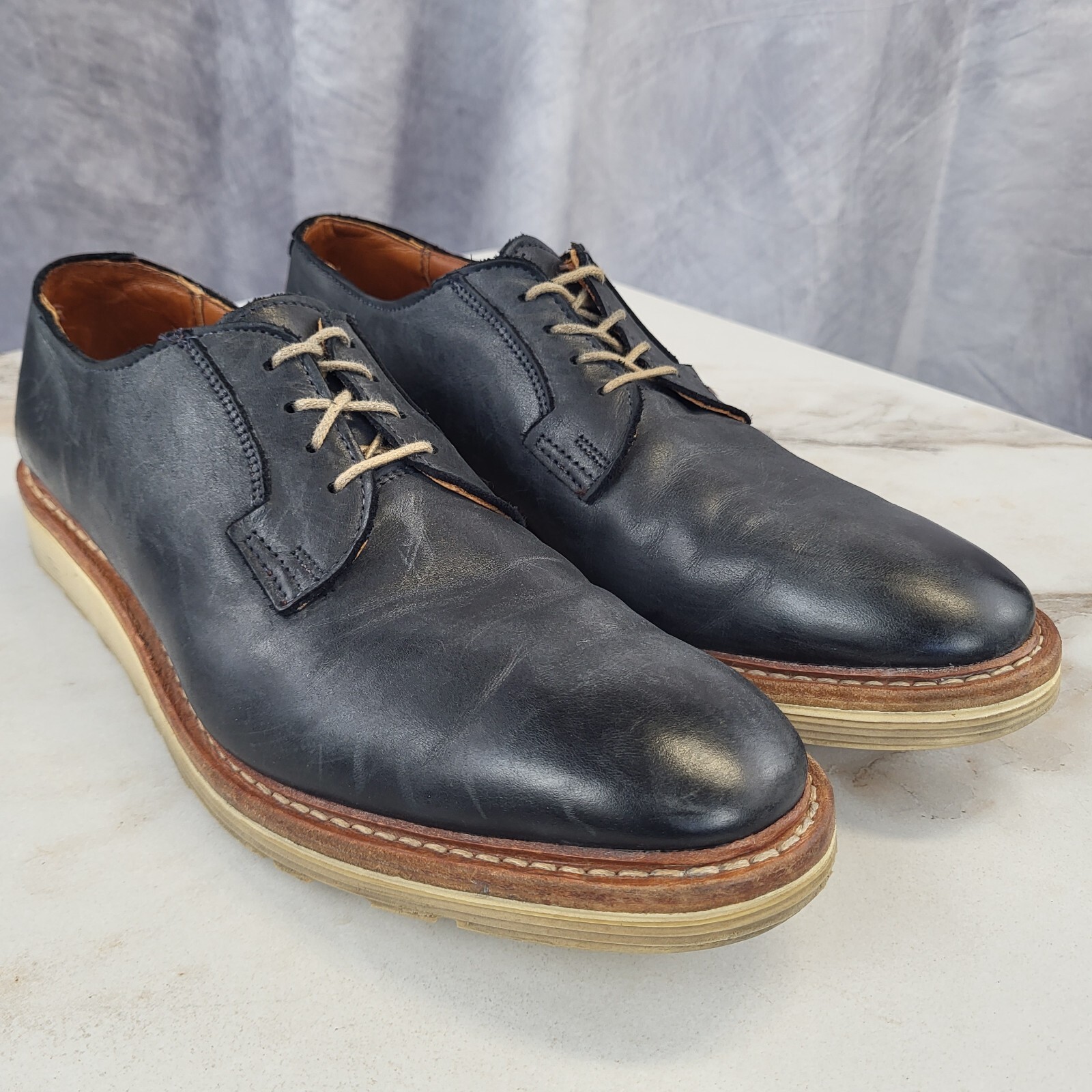 SAOLA Allen Edmonds Cove Drive Oxford Uomo Taglia 9 B Blu Scuro 9662