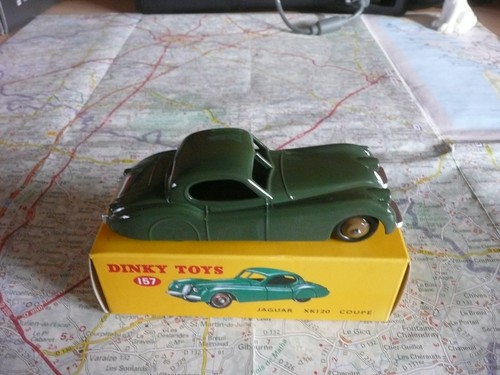 Jaguar XK120 Coupé Verte - Miniature Dinky Toys Atlas - édition Limitée Réf. 157