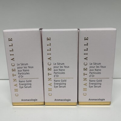 3 Chantecaille Nano Gold Energizing Eye Serum Travel Size .10 fl oz/3 ml each