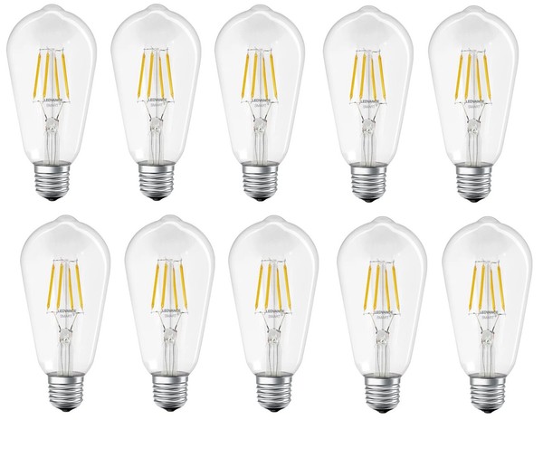 10X Ledvance Smart+ Led Filament Kolben 5,5W E27 Alexa Google Apple Eek:E(Spka-G-image
