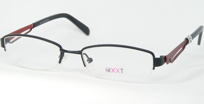 NEXXT 411 1 MATT BLACK /RED-ORANGE EYEGLASSES GLASSES METAL FRAME 52-17-135mm