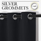 KK Homeware Halloween Pitch Solid Thermal Insulated Grommet Blackout Curtains.