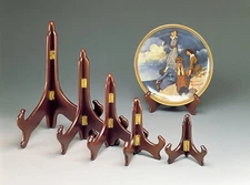 Wood Plate Stand/Easel New Stand height is 11 inches for 10 - 14 inch plates
