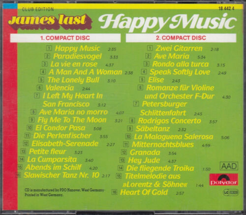 JAMES LAST Happy Music - Melodien Für Die Schönsten Stunden 2CD Album 1988 RAR - Bild 8 von 8
