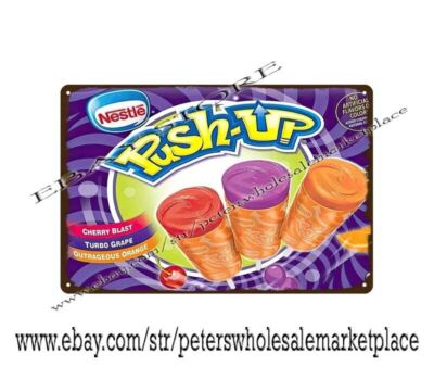 1990s push up ice cream metal tin sign living room wall decor