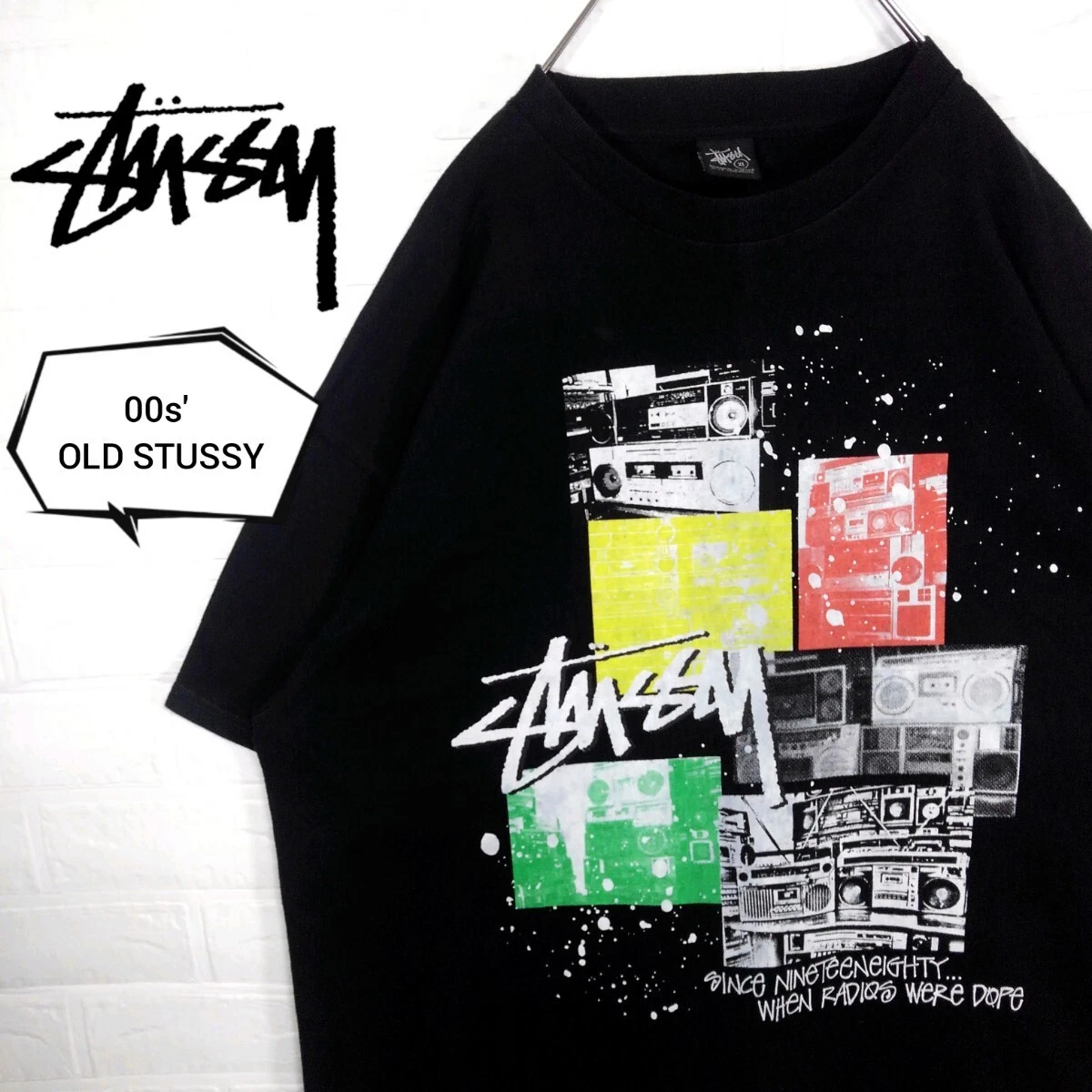 Stussy 00S' Old School Boombox T-Shirt