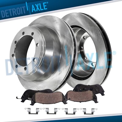 REAR Disc Rotors Brake Pads for 1999 - 2001 2002 2003 2004 Ford F-350 Super Duty