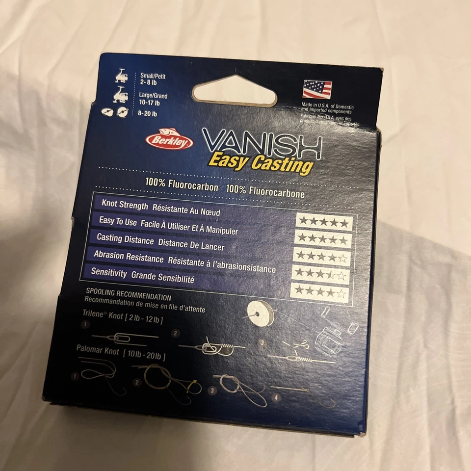 Berkley Vanish Fishing Line (250 yds) - Clear 10lb Fluorocarbon - Image 3 of 3