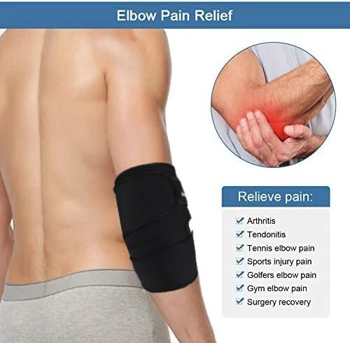 Neoprene Elbow Brace Support Compression Sleeve Tennis Golfer Arthritis Pain Gym - Image 3 of 4