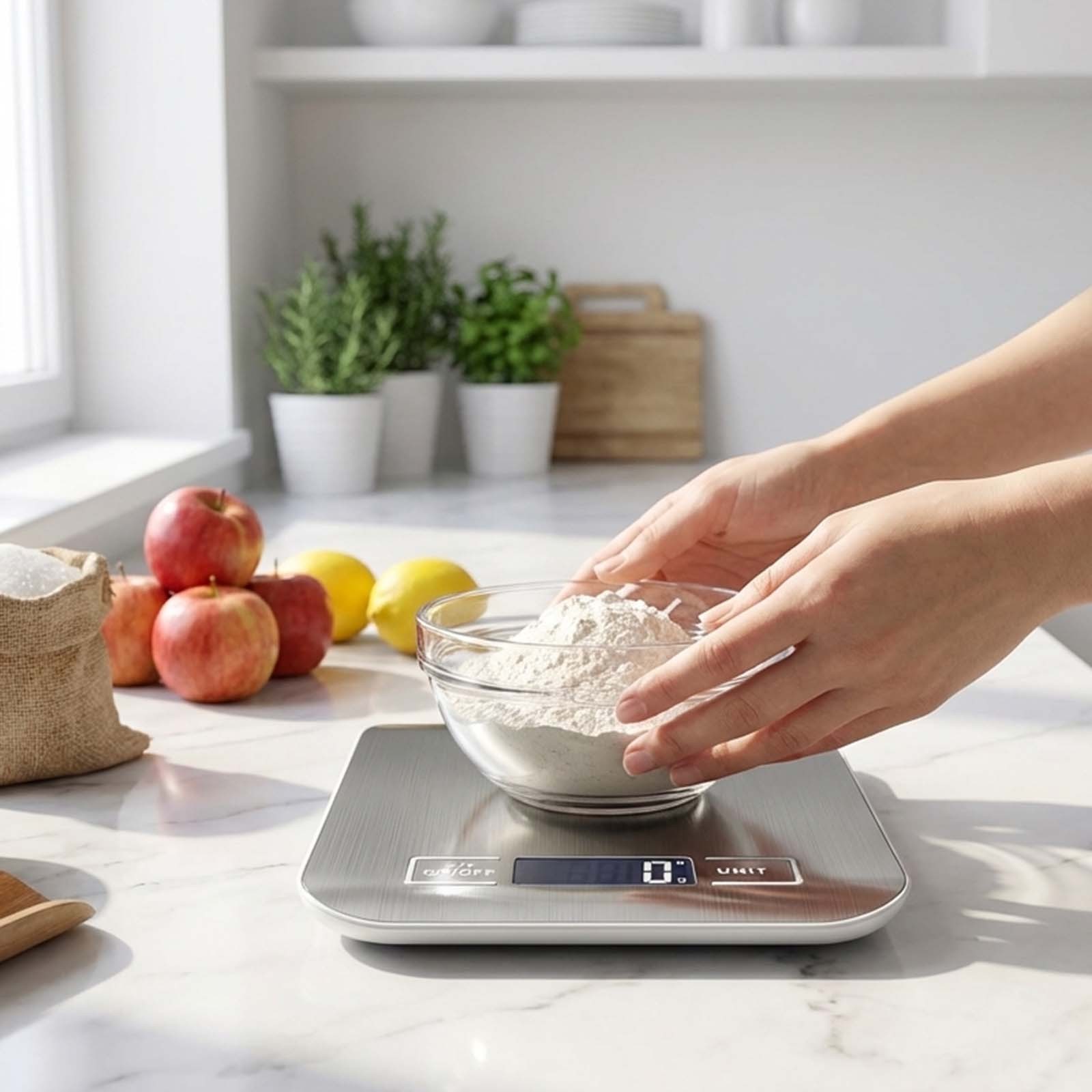 Balance de ménage précise 1g et compacte Max excell finition argent - 3