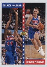 1992-93 Upper Deck Scoring Threats Derrick Coleman Drazen Petrovic #502 HOF 1b3b