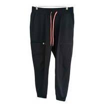 NWT Fabletics Womens Medium Short READ On Call Scrub Jogger Black READ