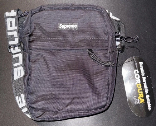 Sac à bandoulière Supreme Cordura noir SS18 NEUF avec étiquettes
