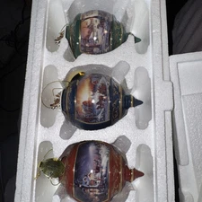 Terry Redlin Hadley Collection Christmas Heirloom Ornaments Lot Of 3