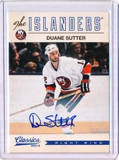 2012/13 PANINI CLASSICS SIGNATURES DUANE SUTTER AUTO