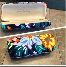 Vera Bradley Floral Clamshell Eyeglass Case Hard Shell Sunglasses Felt Lined