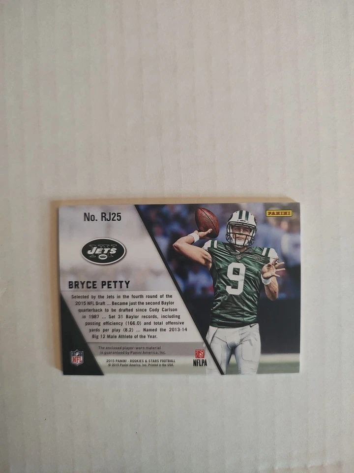 2015 Panini Rookies & Stars - Rookie Jerseys Bryce Petty #RJ25 Longevity... - Image 2 of 2
