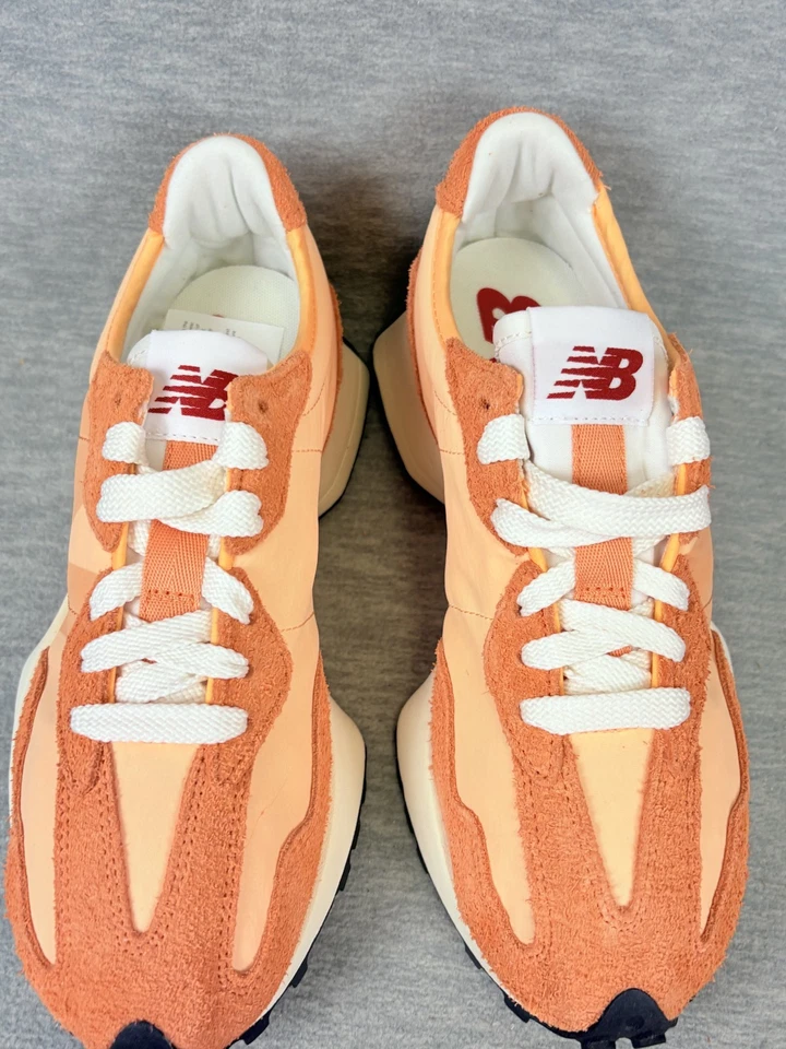 Tênis New Balance 327 Feminino 8 M Laranja Marrom Conforto para Caminhada Estilo de Vida - Imagem 4 de 4