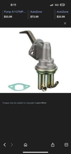 Mechanical Fuel Pump Automotive Replacement Compatible with Ford Bronco, F-100, 