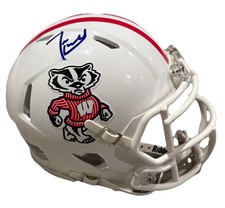 JIM LEONHARD signed (WISCONSIN BADGERS) mini football helmet BECKETT BW07963