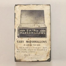 Rare Fairy Marshmallows Sample Tin 1908-1910 Rueckheim & Eckstein Cracker Jack