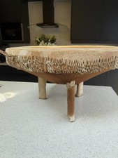 African drum coffee table