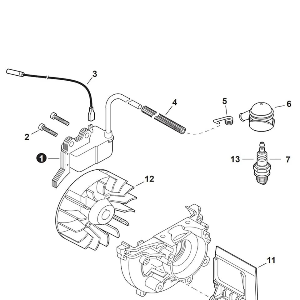 Bobina de encendido para recortadoras Echo GT-225 PE-225 PAS-225 SRM-225 SHC-225 PPF-225 EE. UU. Foto 4 de 4