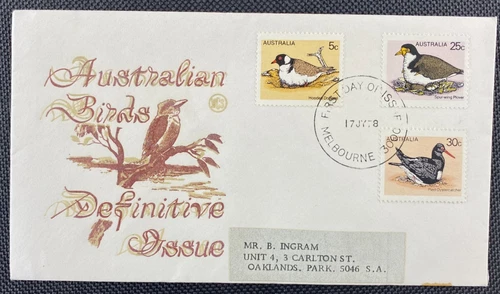 1978 Australian Birds Definitive Issue WESLEY Embossed First Day Cover FDC