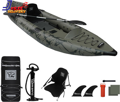 Inflatable Kayak with Detachable Seat 12.6'X40''X10.6''Sup-Kayak Set Hand Pump