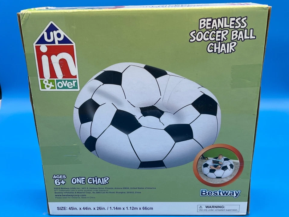 Silla inflable Bestway para balón de fútbol sin frijoles para niños y adolescentes Foto 3 de 4