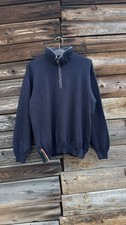 Paul  Shark Yachting Men's 1/4 Quarter Zip Sweater Size M Navy Pure Wool Italy