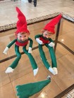 2 Vintage green and red elf figurines #retrodecor — photo 3