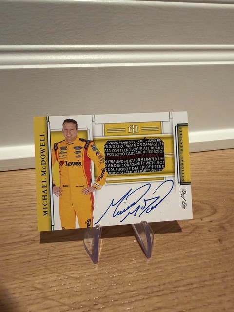 2020 Panini National Treasures Racing MICHAEL MCDOWELL Patch Auto 1/1 #RGG-MM