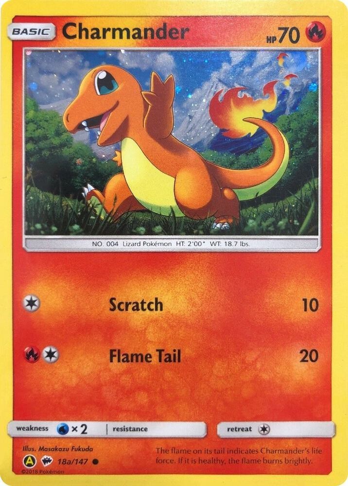 Charmander - 18a/147 - Pokemon Burning Shadows Cosmos Holo Promo NM