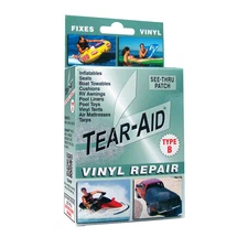 Vinyl Repair Kit, Type B Clear Patch for Vinyl and Vinyl-Coated Materials, Works