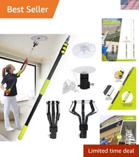 Versatile Bulb Changer Pole Kit - 3FT to 12FT with Durable Grip and Attachments