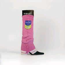 Blossom Pink Fuchia Stripe Button Pair of Leg Warmers LWA108 NEW FACTORY SEALED 