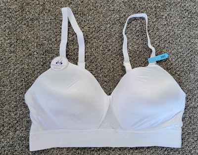 Bali One Smooth U Bounce Control Wirefree Convertible White Bra DF3458 Size 38C
