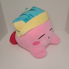 Nintendo Kirby Sleeping Plush 12" Large Size With Hat