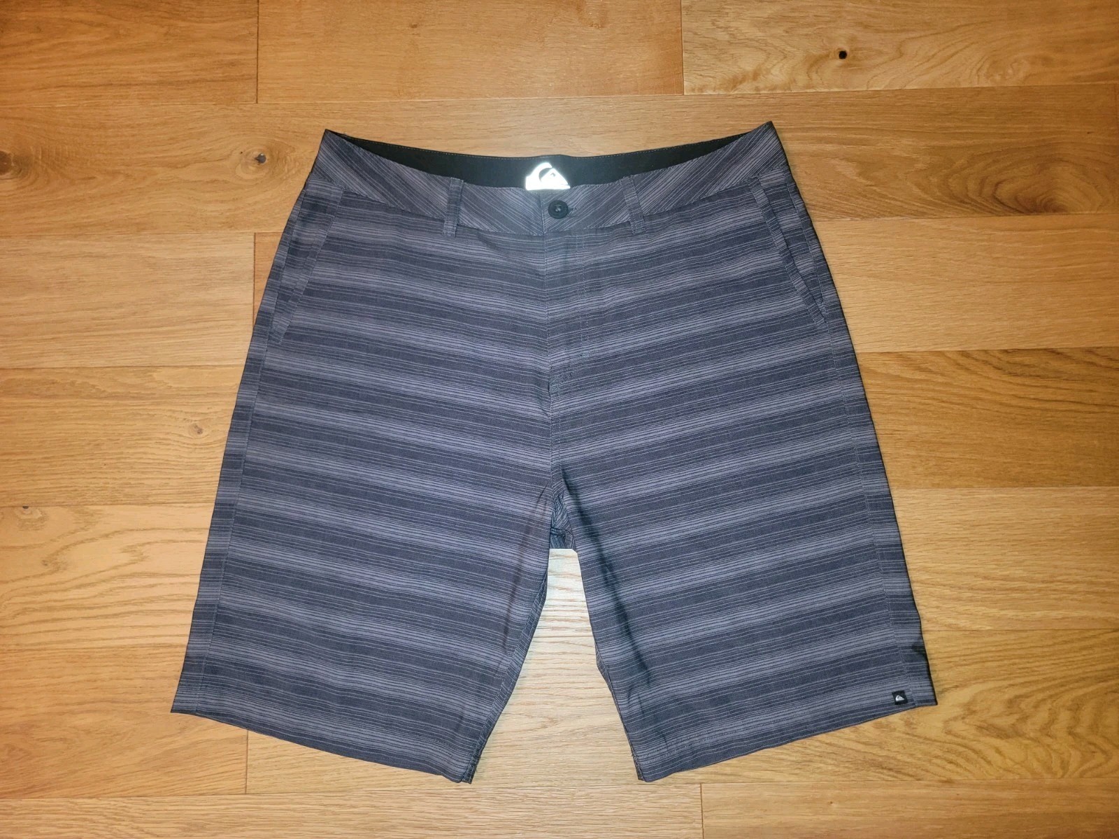 Pantalones Cortos Híbridos Anfibios Quicksilver Hombres 34 Gris Poliéster Boardshorts 10" Entrepierna