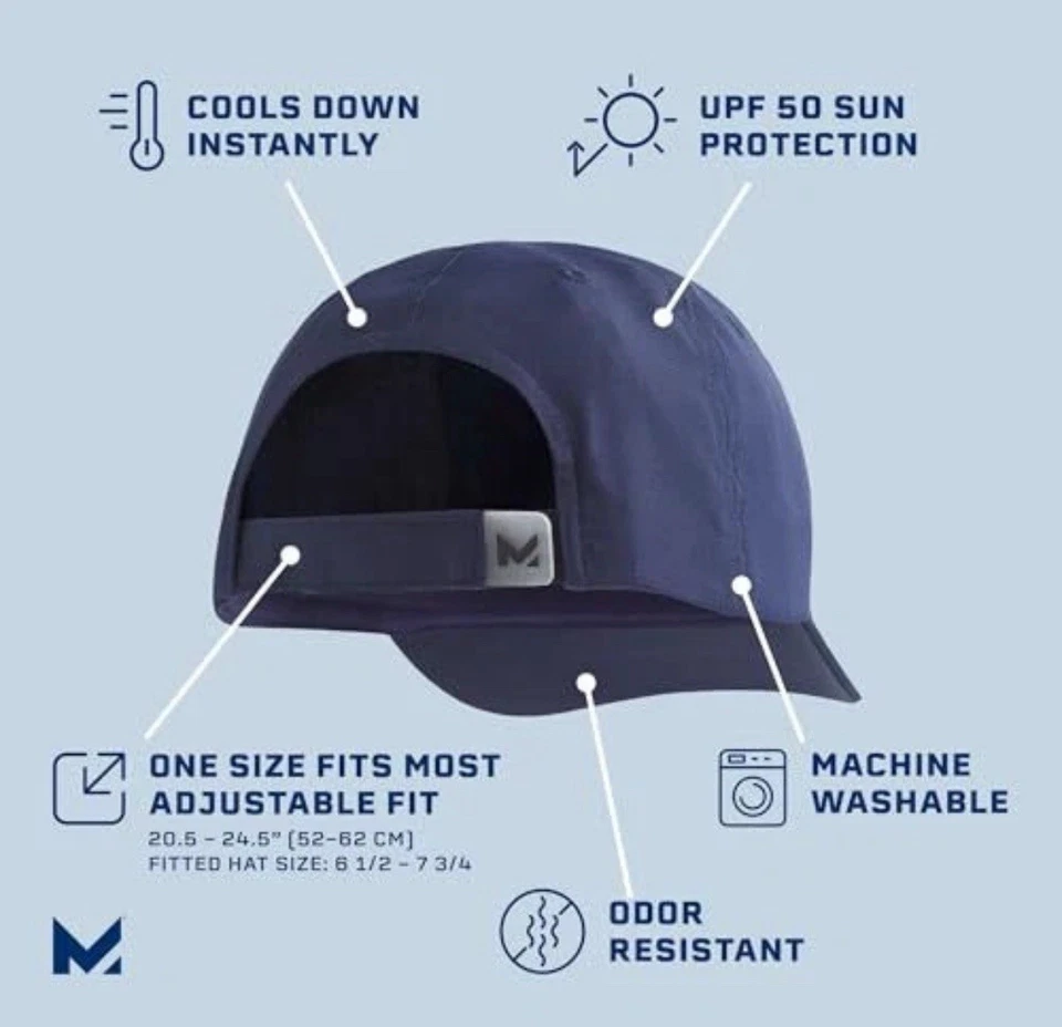 NWT Mission Hydroactive Cooling Performance Ball Cap Hat UPF50 Adjustable Unisex - Image 2 of 4