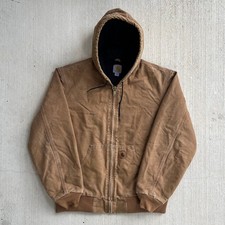 Carhartt J130 brown hooded work wear jacket