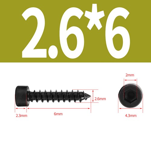 Bulloni viti autofilettanti attacco a brugola zinco nero M1,7 M2,3 M2,6 M3 M3,5 - M6 - Foto 24 di 71