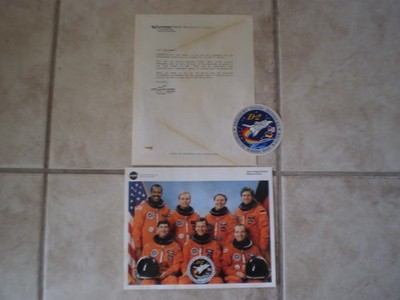 NASA KSC SPACE SHUTTLE crew photo + sticker + info STS-55