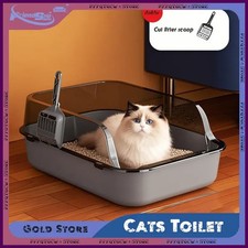 Cats Toilet Cat Litter Box Semi-enclosed High Side Splashproof Pet Bedpans