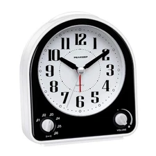 Analog Alarm Clock Non-Ticking with 7 Wake-up Sounds Nightlight Snooze