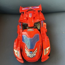 Transforming Dinosaur Car Toy with light and Sound Red Fully Tested preowned