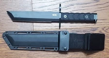 SOG BAR15T Tanto Bayonet Fixed Blade Knife 7.1" Plain Edge