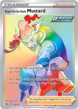 Rapid Strike Style Mustard - 176/163 - Pokemon Battle Styles Secret Rare Card NM