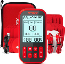 3-In-1 TENS Unit Muscle Stimulator, Dual Channel Rechargeable TENS Machine Massa